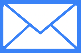 Blue envelope icon representing email or message.